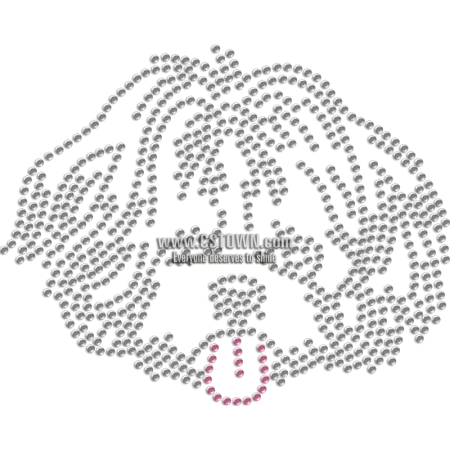 Cute Havanese Rhinestone Motif for Mask